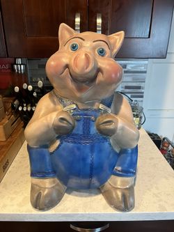  Rare 1950s Carnival Piggy Bank Ceramic Chalkware
