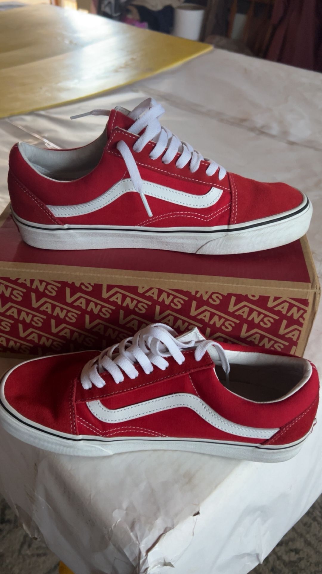 Old School Vans - Red 10 Women/8.5 Men