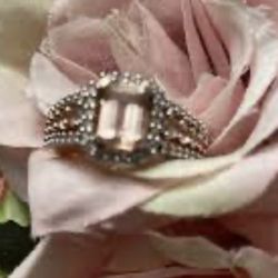 Rose Gold Light Pink Morganite Ring