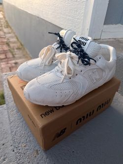 New balance x miu miu white shoes