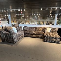 Brown 4PC Chaise Sectional Couch