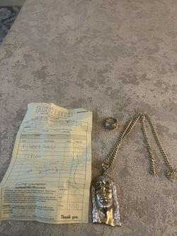 Jesus Charm And Chain And Diamond Ring