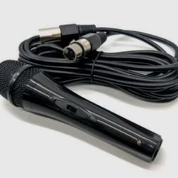 Dynamic Handheld Wired XLR Microphone Black 15 Ft high grade low noise cable NIB