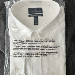 White Button Down Dress Shirt 17.5x37