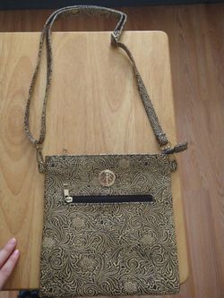 Black and gold purse