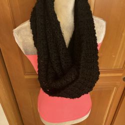 Free People Thick Black Halo Scarf. 