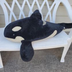 Sea World Jumbo Shamu Orca 40" Plush Killer Whale Large Huge Giant Soft Toy