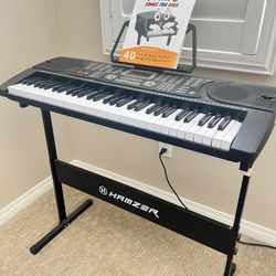 Hamzer Electronic Keyboard Piano – Great Condition – With Stand + Bench