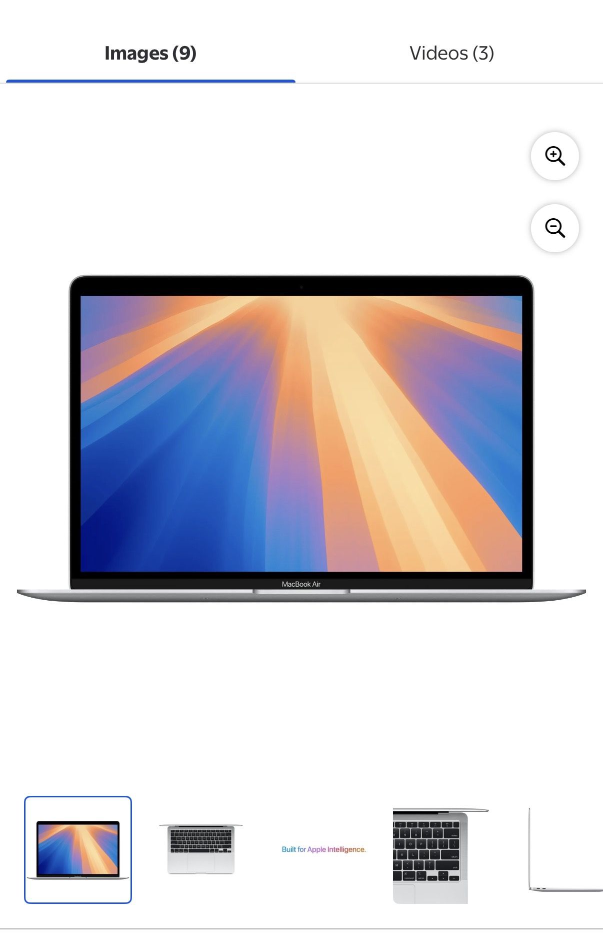 - Silver, M1 Chip, Built for Apple Intelligence, 8GB RAM, 256GB s