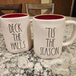 RAE DUNN CHRISTMAS HOLIDAY MUGS NEW