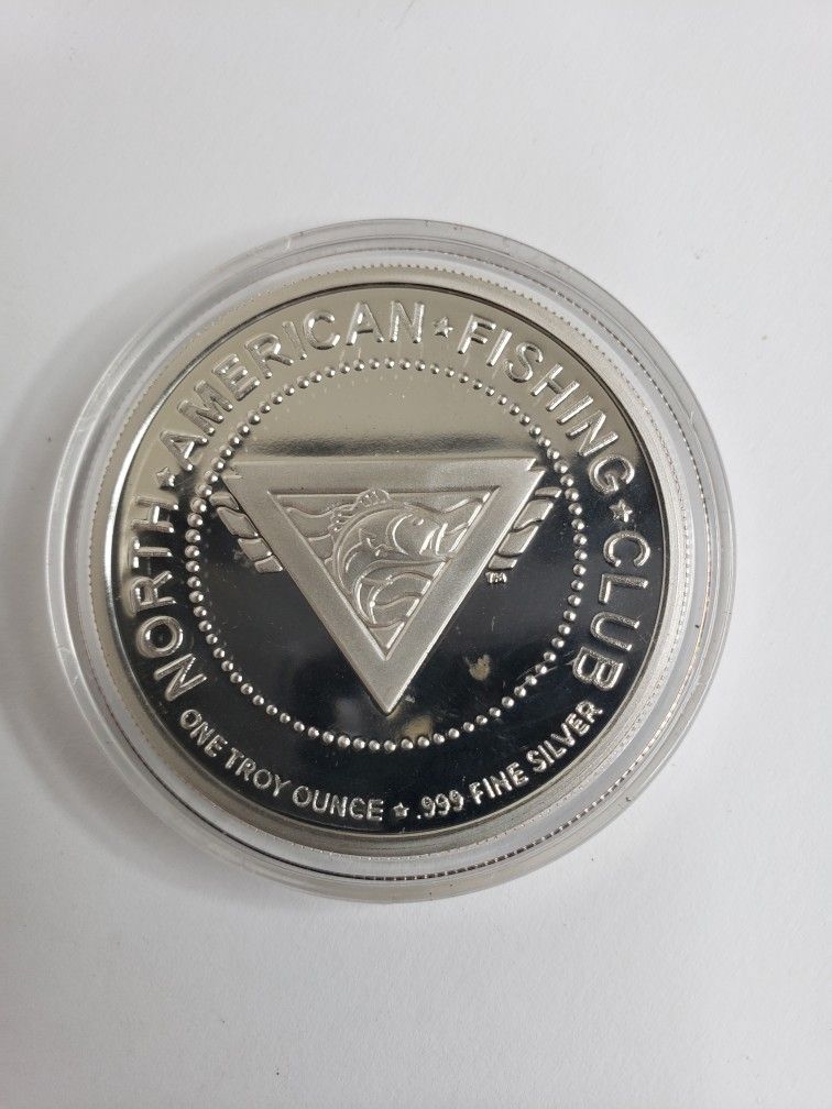 North American Fishing Club Grand Slam Largemouth Bass 1oz .999 Silver Coin