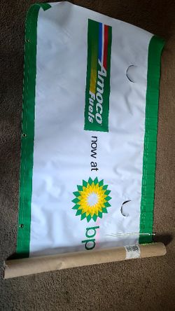 Sign Banner Gas Oil Collection Bp Ammaco 