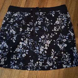 Dash navy  floral mini skirt Size large