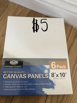 Royal And Langnickel 8x10 Canvas Panels 6 Pack