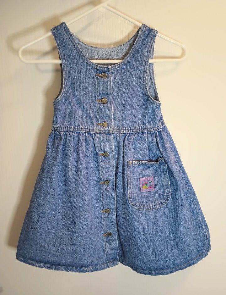 Vintage LEE Jeans Denim Overall Dress | Kids Size 6