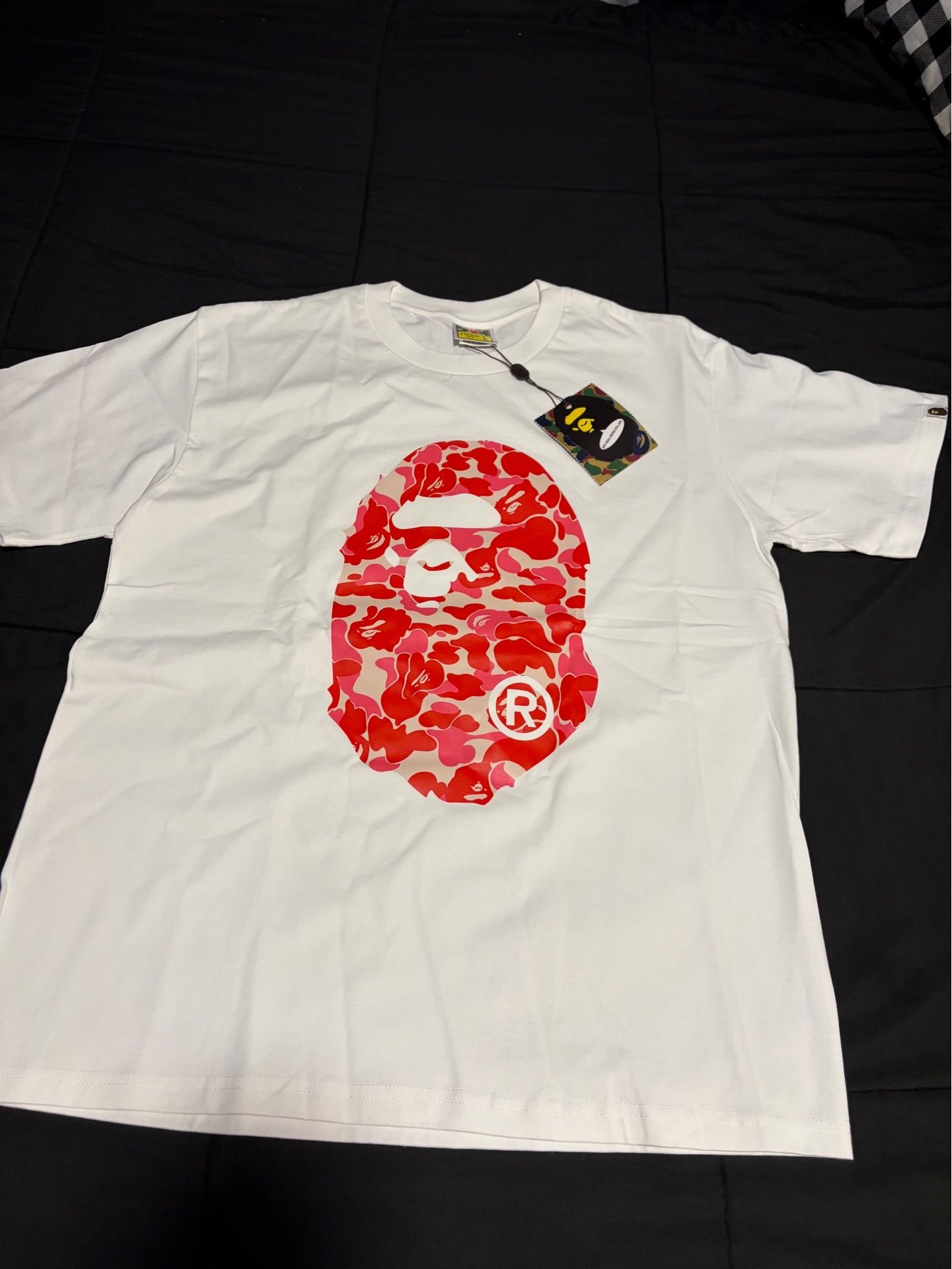 BAPE ABC Camo Tee White/Pink / Size L