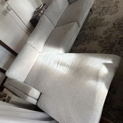 MID CENTURY GRAY MODERN L-COUCH 