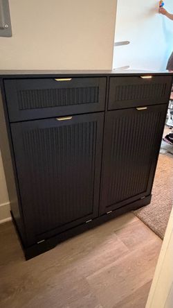 NEW Black Double Tilt-Out Trash Cabinet – Fully Assembled