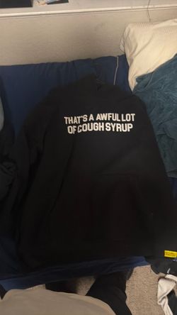 Black Graphic Hoodie – Cough Syrup Slogan
