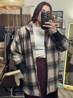 Lulus Plaid Oversized Coat – Womens Size L/XL