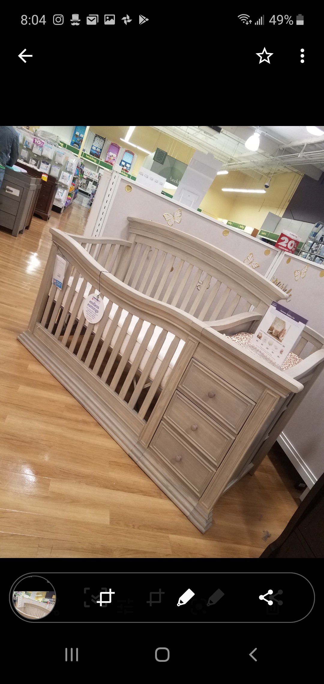 Sedona Rustic Taupe - 4 in 1 w/changing Table