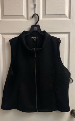 Brand new Ladies black zip up vest size 2X