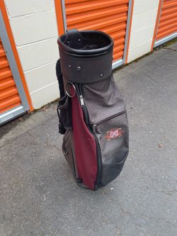 Golf Cart Bag Black and Burgundy