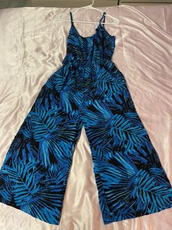 Primark Women’s Blue Floral Jumpsuit