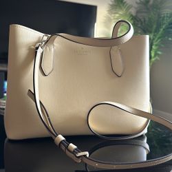 Kate Spade - yellow, shoulder/hand bag, excellent condition with middle zipper