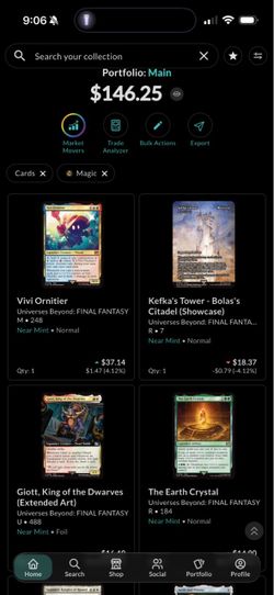 Magic: The Gathering Final Fantasy Card Lot