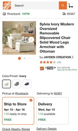 Oversized Chair and Ottoman