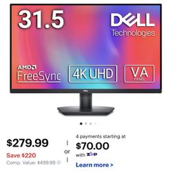 Dell 32 Inches 4k Monitor UHD 3840 x 2160, 60Hz SE3223Q Black