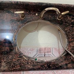 Barthroom Sink Counter Top Granite 