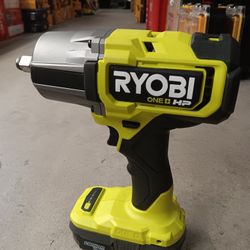 Ryobi ONE + HP 18V Brushless Cordless 4-Mode 1/2in. High Torque Impact Wrench. Tool-Only 