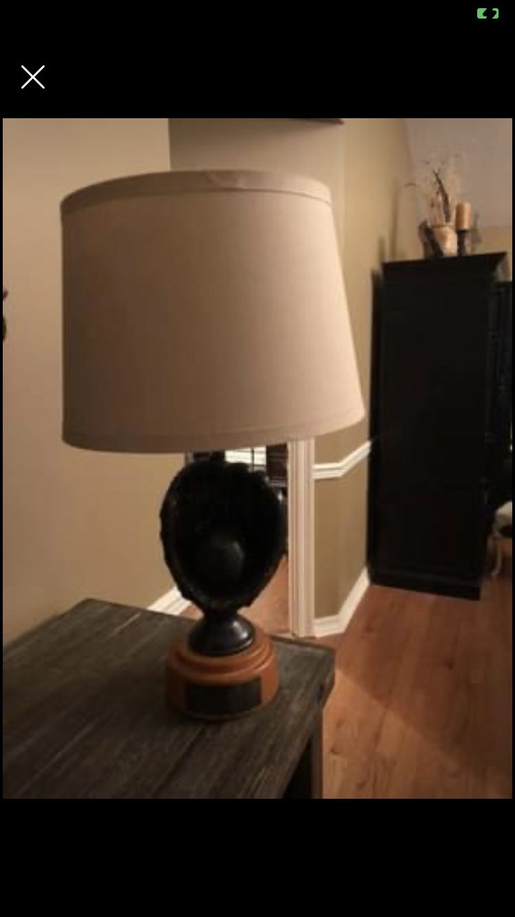 Pottery Barn Lamp/plate Engraved With Austin