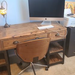 Beautiful Wooden Desk With Chair