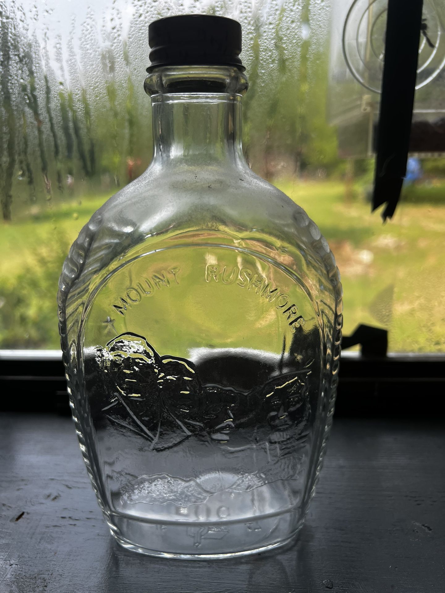 Vintage Log Cabin Syrup Bottle - Glass