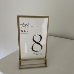 11 Table Number Holders Only Used Once 