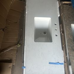 White Granite Bathroom Sink