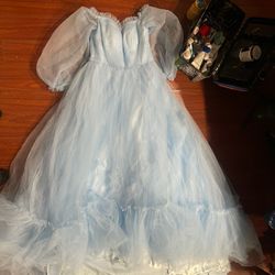 Blue Tulle Gown