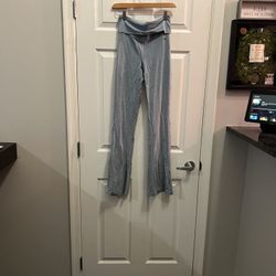 Pink Stretch Cotton Flare Leggings 