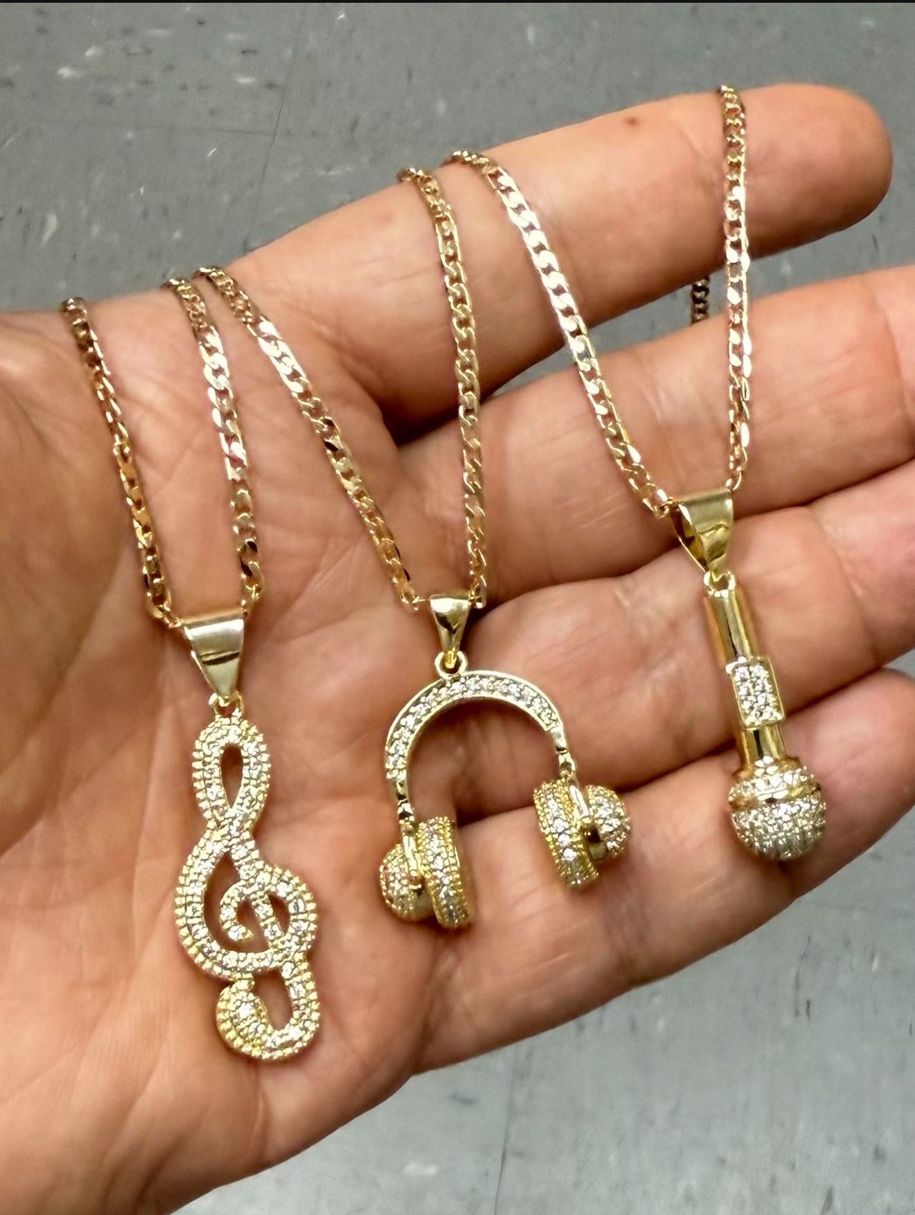 Beautiful For Music Lover Simulated Diamonds Stones Pendant And Necklace π₯π₯π₯