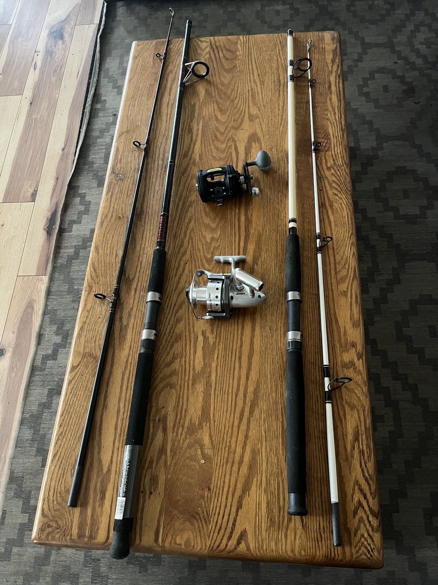 Lot of 2 Fishing Rods and 2 Reels. Saltwater and Freshwater. Great Shape