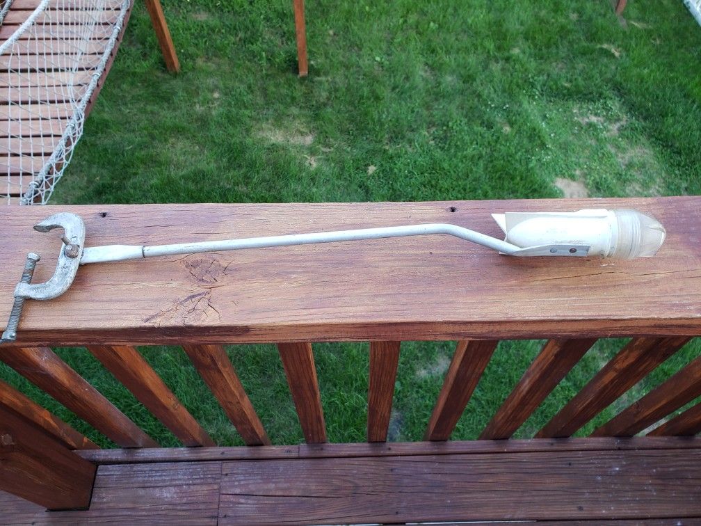Vintage Delta old clear white Maine clamp on boat light