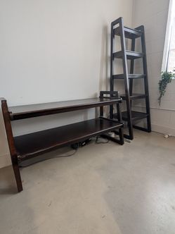 Entertainment center and shelf