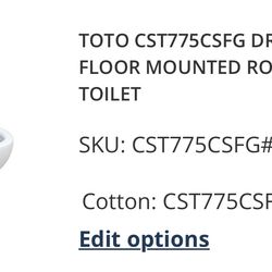 2 TOTO CST775CSFG DRAKE 1.6 GPF FLOOR MOUNTED ROUND TWO-PIECE TOILET