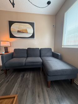Gray Reversible Sectional Couch