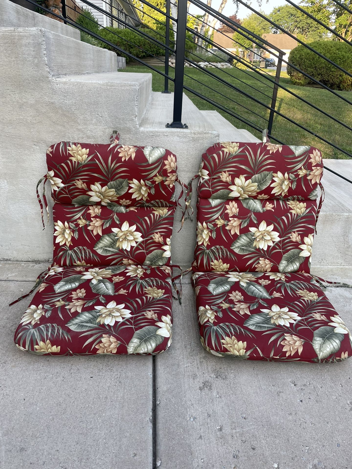 Pair of Outdoor Furniture Seat, Chair Cushions