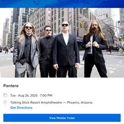 Pantera GA Lawn Tickets 