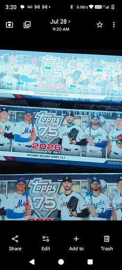 2026 Topps 75 Complete Set Baseball Cards